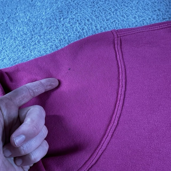 Nike Hoodie Womens Medium Pink 1/4 Zip Pull Over Hood Essential Club Fleece - Picture 7 of 8